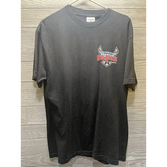 US Air Force Americas Big Stick Flag Flames Graphic Tee Shirt 2006 Large - Picture 1 of 6